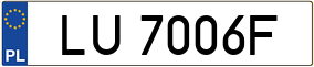 Trailer License Plate